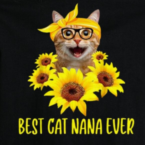 Best Cat Nana Ever Shirt, Proud Cat Grandma Shirt, Cat Grandma Squad Shirt - Picture 2 of 3